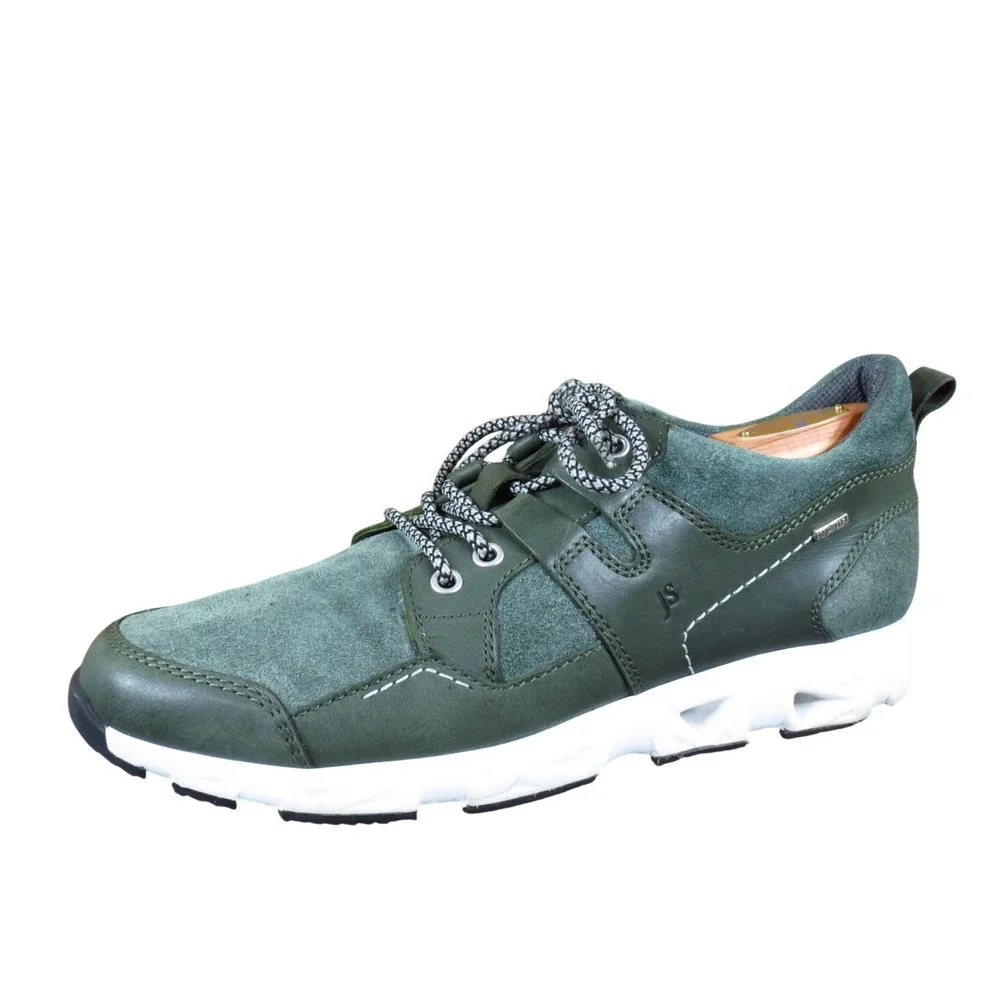 Josef Seibel Noah 50 Mens Sneaker Size 43 Walking Shoe Olive Green Leather Suede